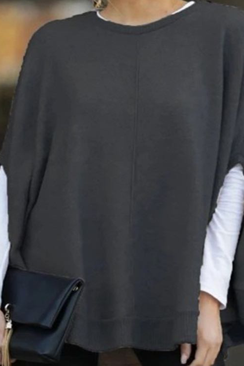 Casual Solid Pullovers O Neck Cardigans(4 Colors)