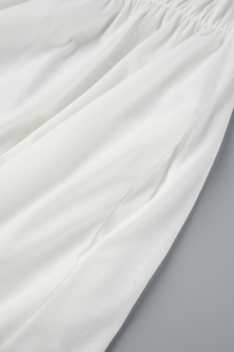 Elegante A-Linien-Kleider für die Arbeit mit einfarbigem Schlitz und Rundhalsausschnitt (10 Farben) 