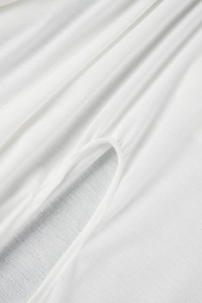 Elegante A-Linien-Kleider für die Arbeit mit einfarbigem Schlitz und Rundhalsausschnitt (10 Farben) 