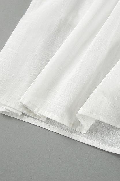 Robe trapèze décontractée à manches courtes et épaules dénudées, couleur unie, décontractée 