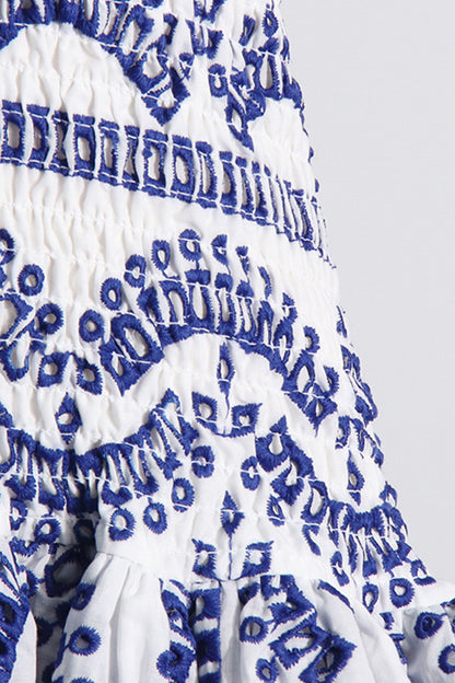 Robe sexy sans manches en patchwork de blocs de couleurs à volants 