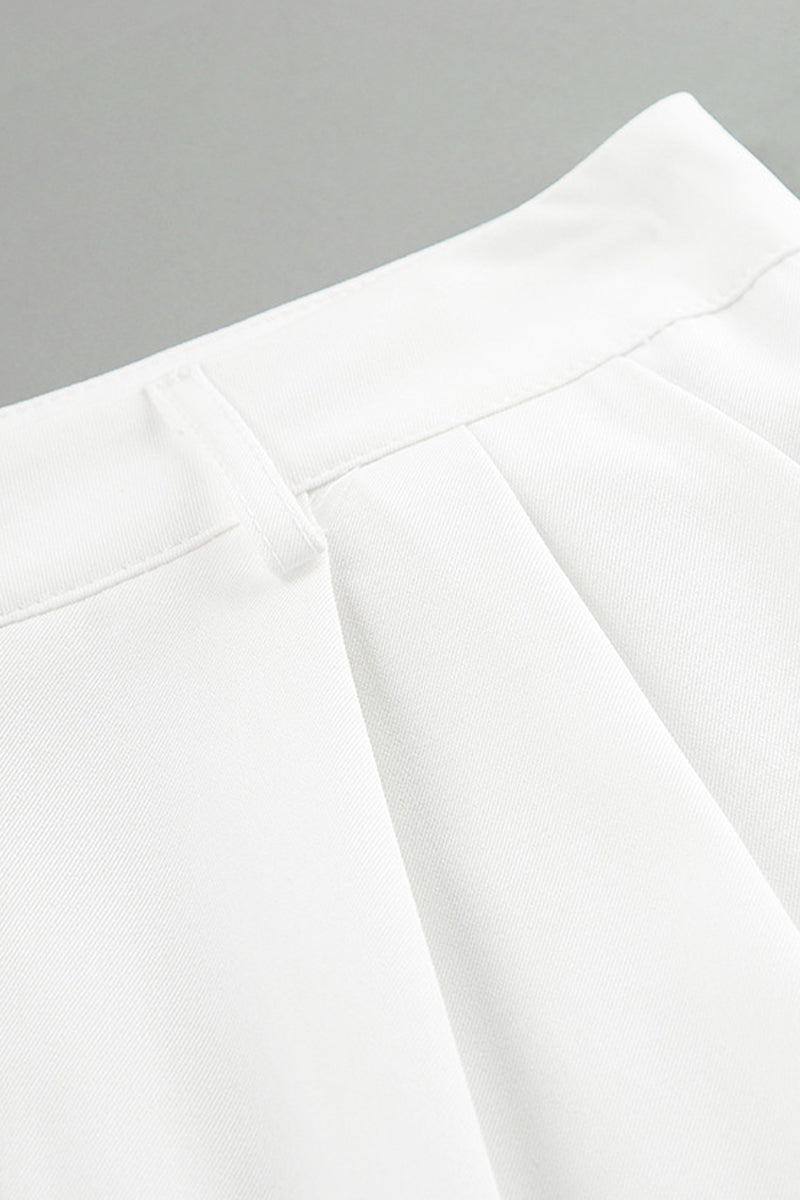 Lässige, gerade geschnittene Hose im britischen Stil mit einfarbigen Taschen 