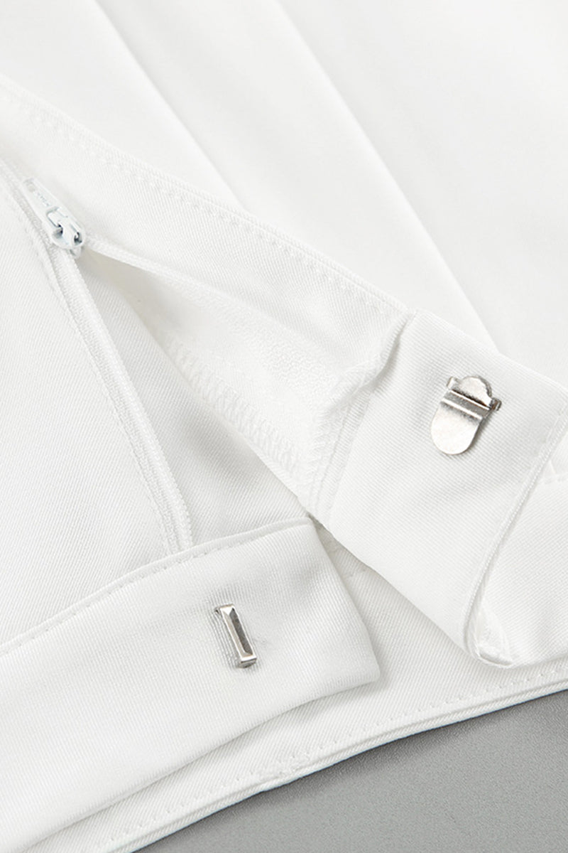 Lässige, gerade geschnittene Hose im britischen Stil mit einfarbigen Taschen 