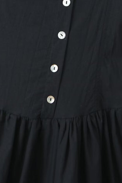 Sexy Urlaub Solide Schnalle Falten Quadrat Kragen Taille Rock Kleider 