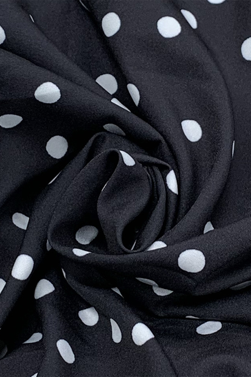 Street Daily Polka Dot Rüschen Reißverschluss Neckholder Ärmellose Kleider 