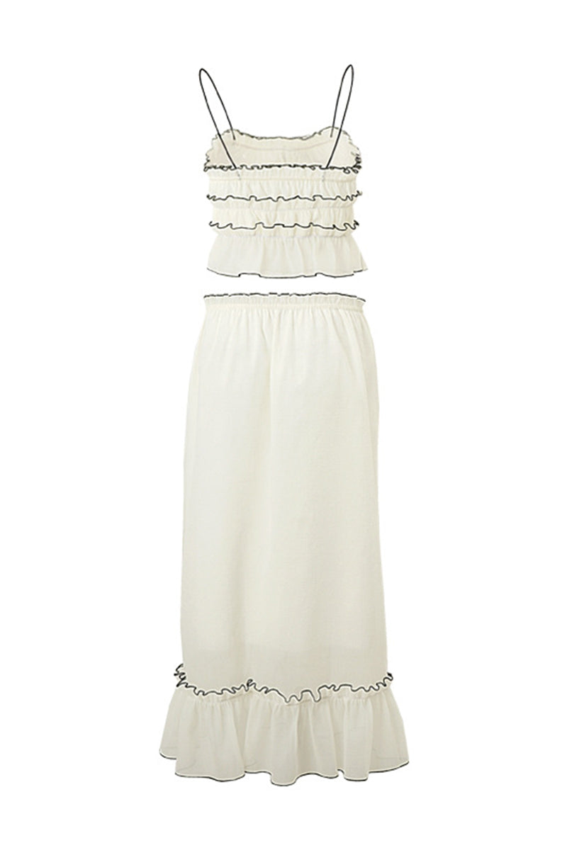 Sexy Lace Up U Neck Sleeveless Two Pieces