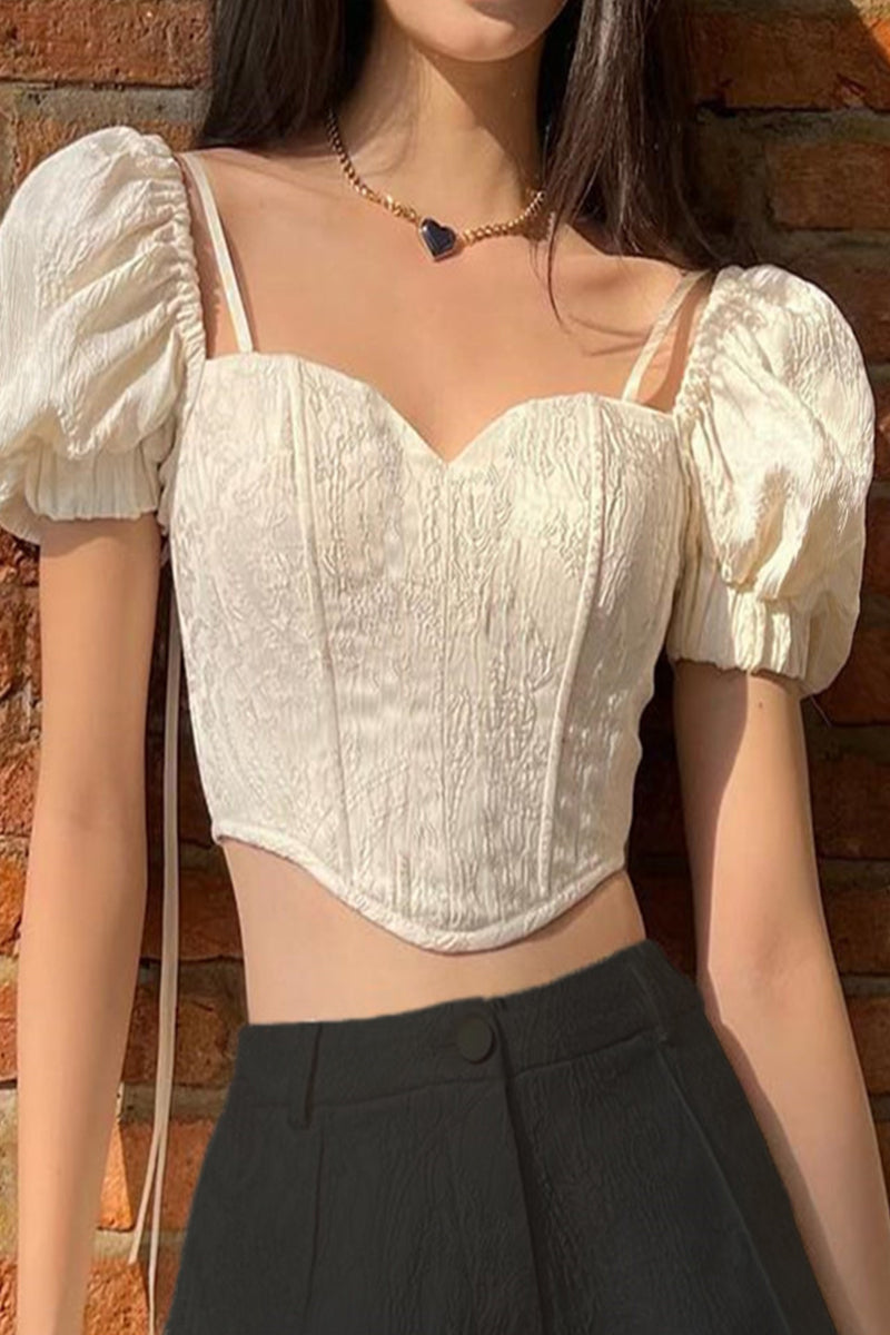 Sexy Solid Color Lace Up V Neck T-Shirts