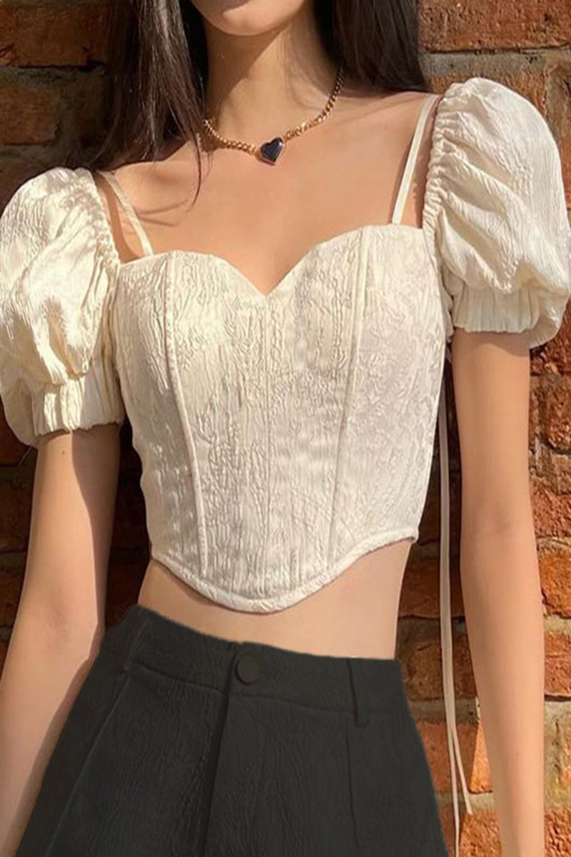 Sexy Solid Color Lace Up V Neck T-Shirts