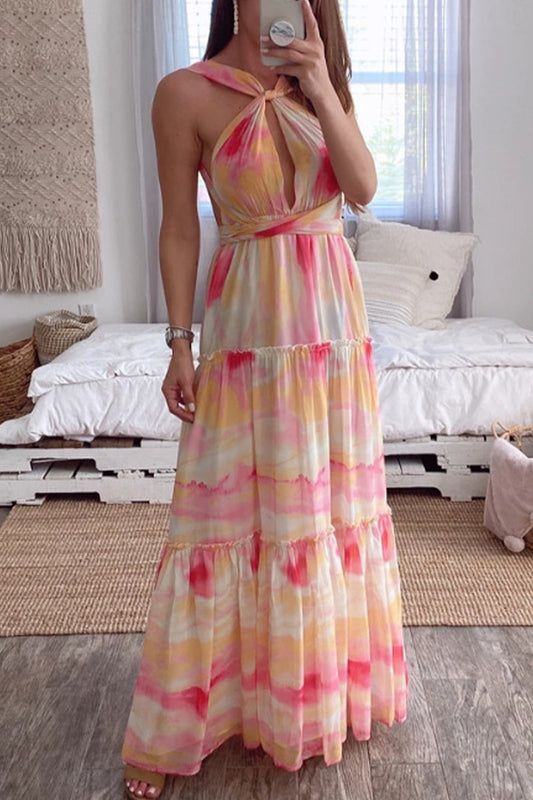 Süße, elegante Patchwork-Kleider mit unregelmäßigem Druck 