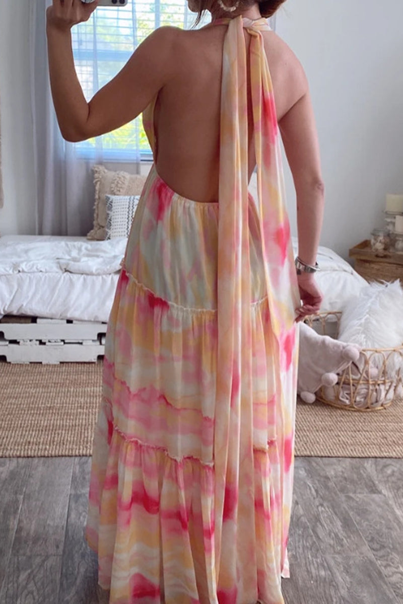Süße, elegante Patchwork-Kleider mit unregelmäßigem Druck 