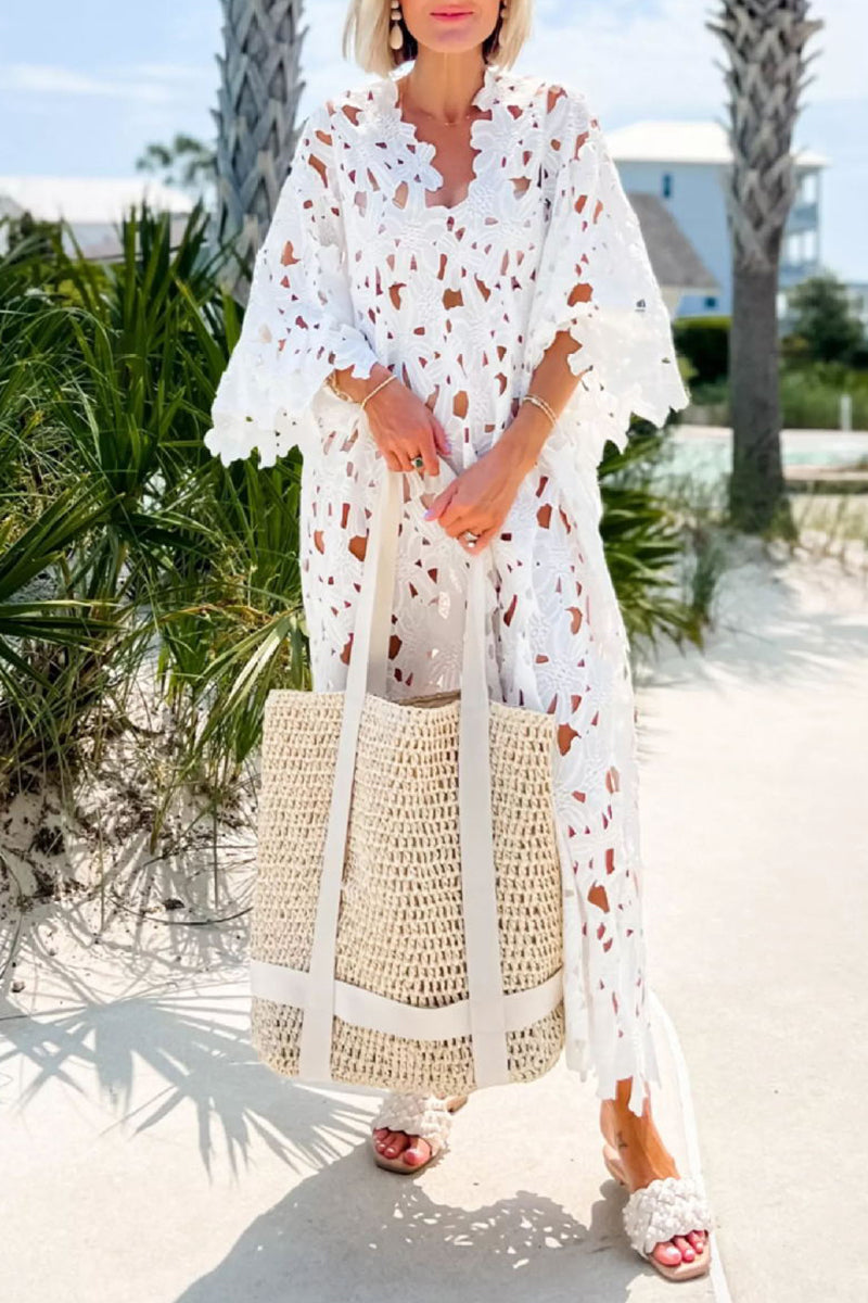 Sexy Urlaub Solide Ausgehöhlte Bademode Cover Up 